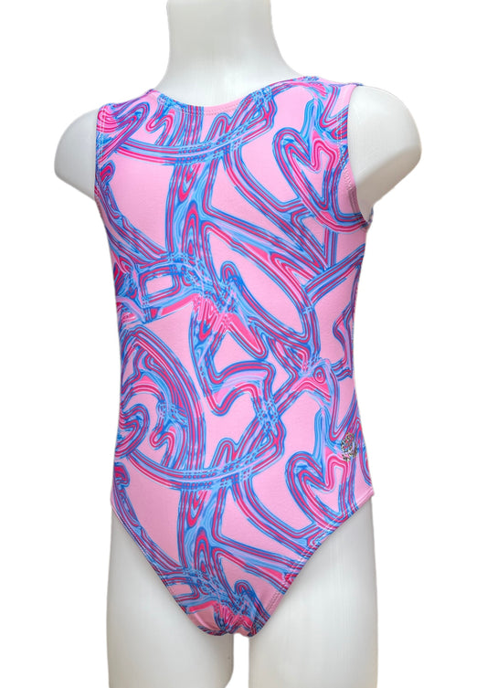Pink Squiggles Leotard